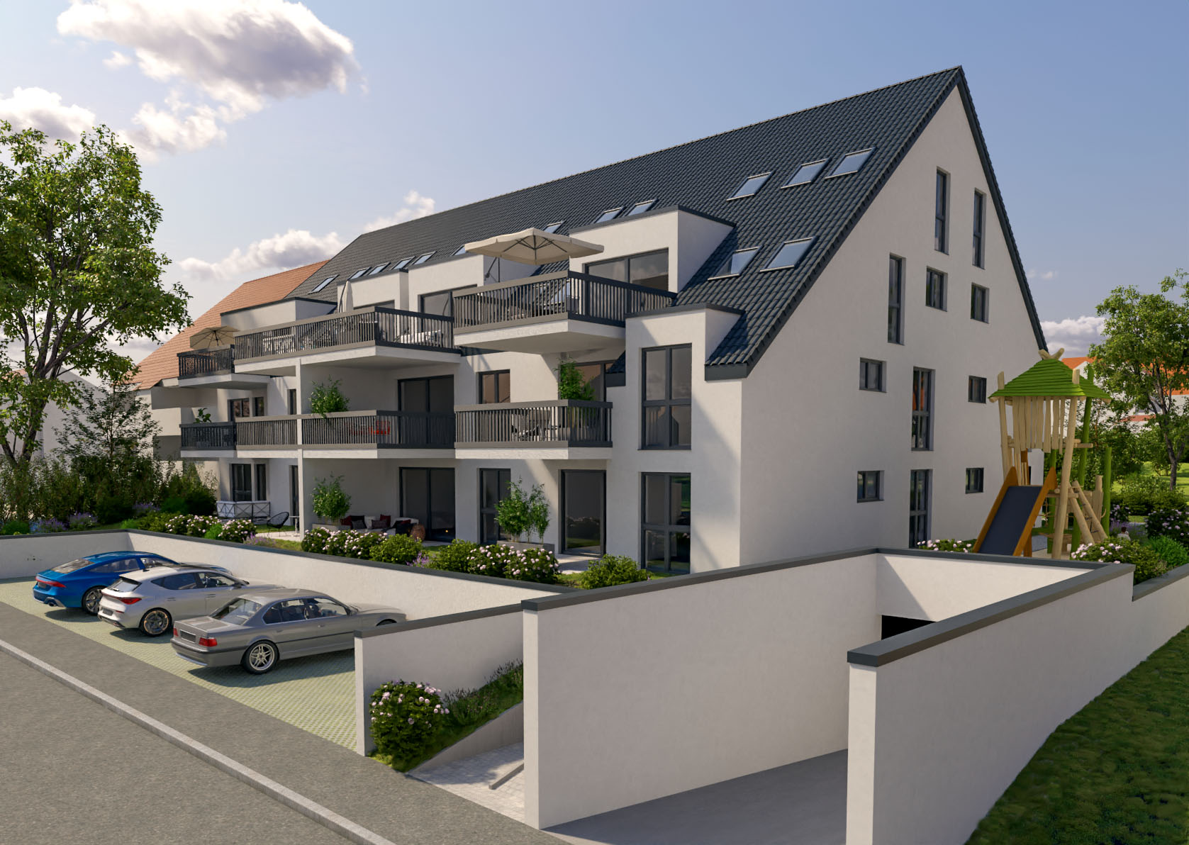 Neubauwohnungen in Freiberg am Neckar Ansicht 1