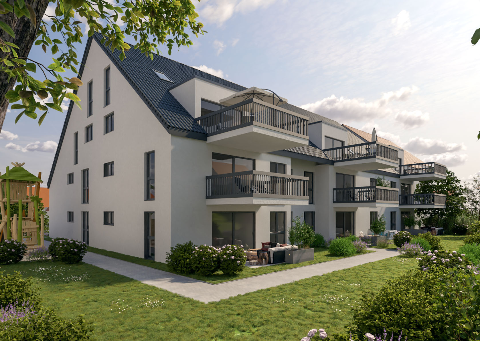 Neubauwohnungen in Freiberg am Neckar Ansicht 2
